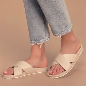 Seychelles Lighthearted Leather Slide Sandal NEW